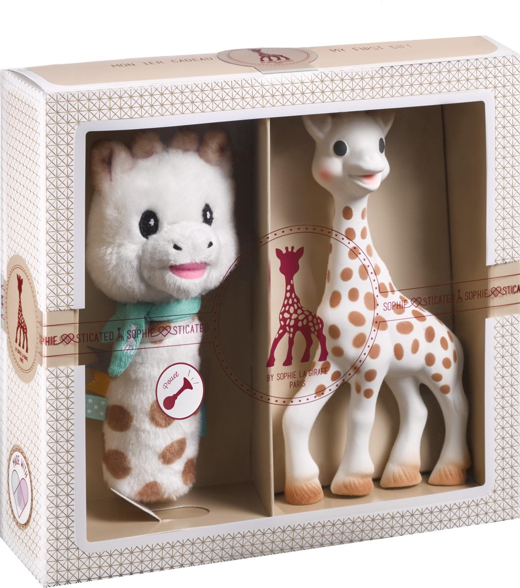 Sophie la Girafe -lahjasetti, vinkuhelistin (4 osaa)