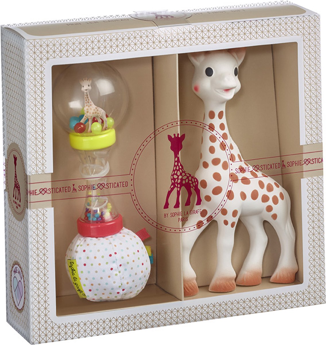 Sophie la Girafe -lahjasetti, marakassihelistin (4 osaa)