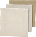 Meyco Uni -harsoliinat 70 x 70 cm, 3 kpl, hiekka/greige/taupe