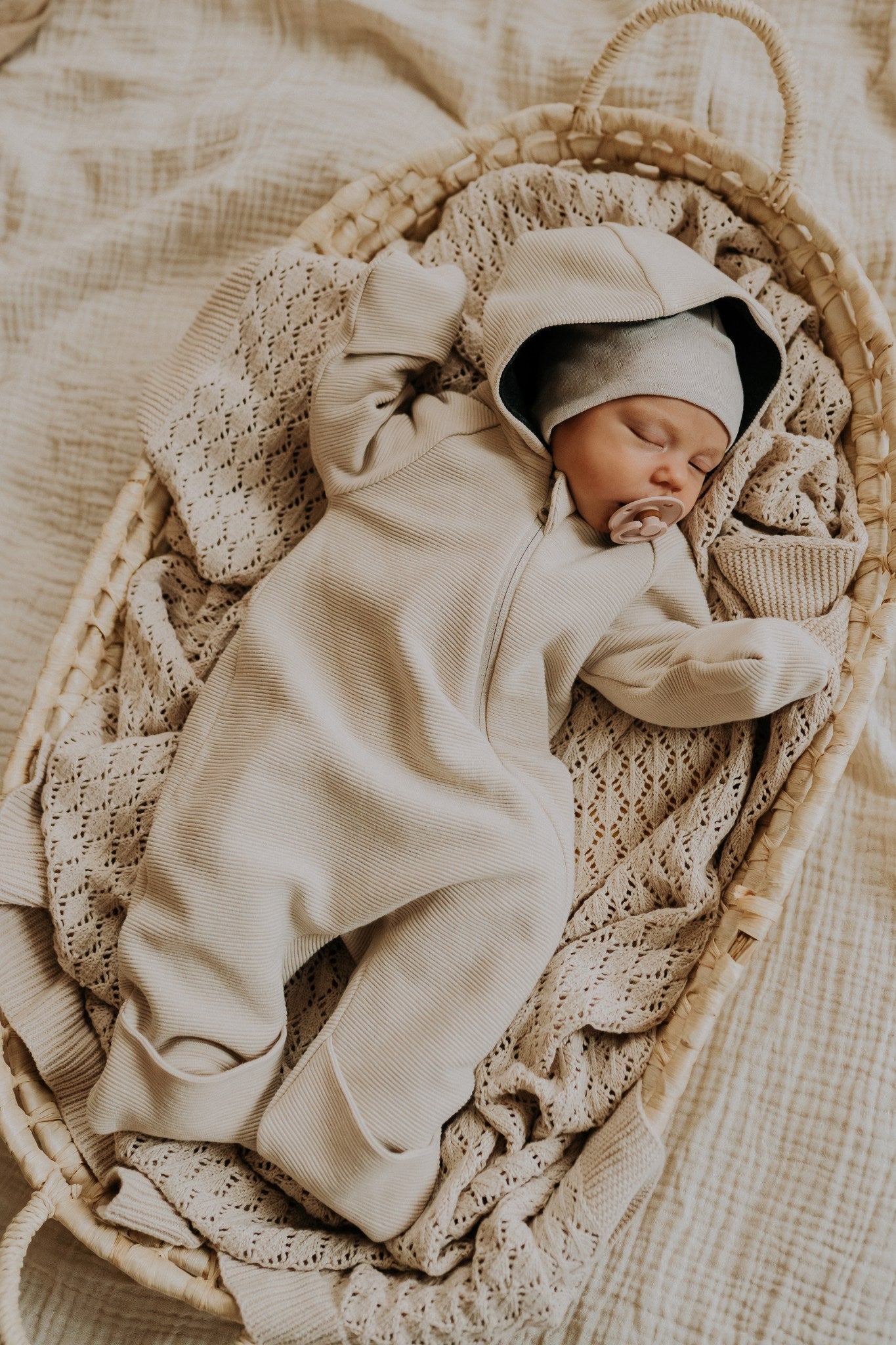 Merino wool baby romper MILO-0