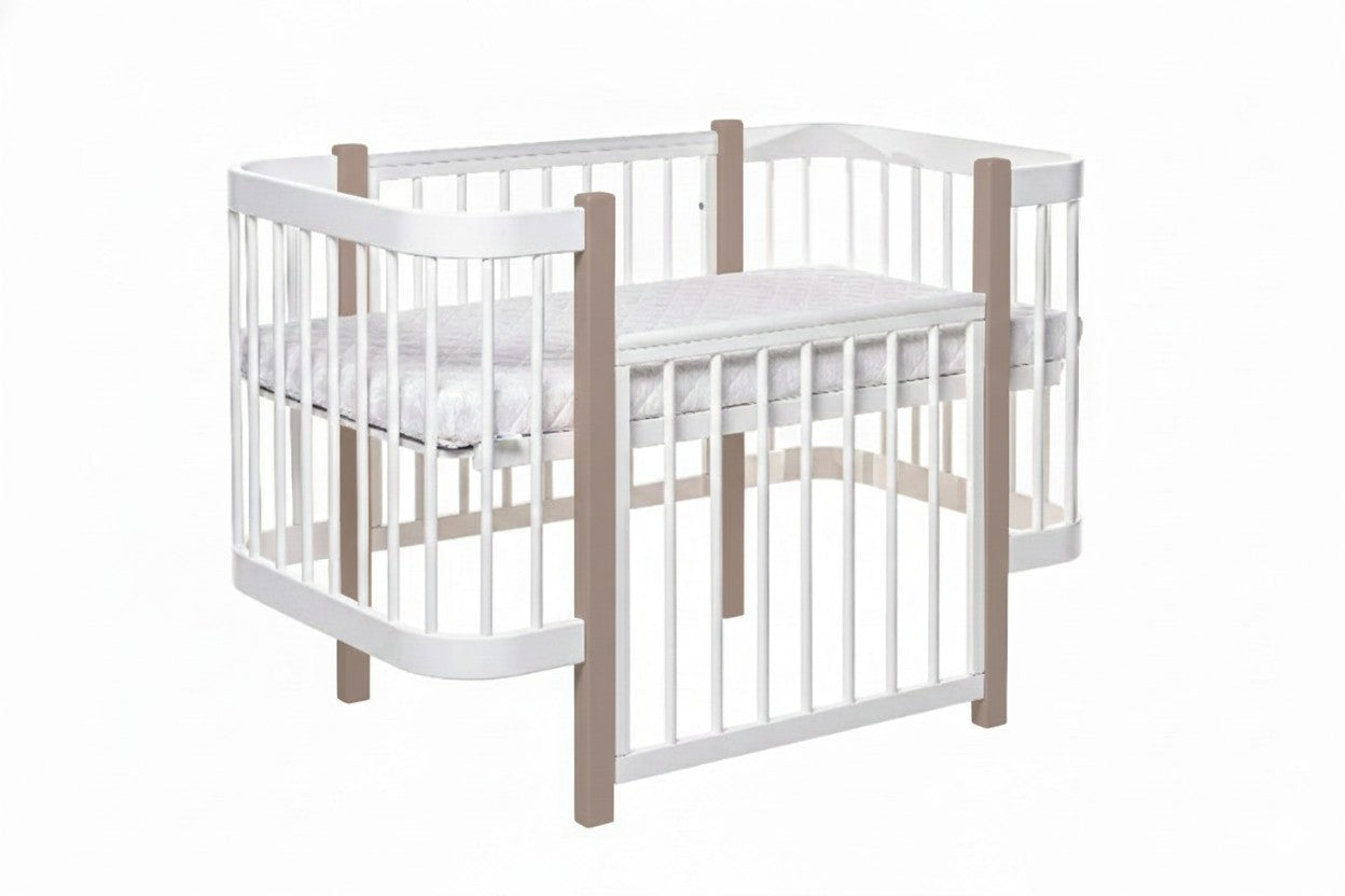 Baby Crib ELIN - Cappuccino/White