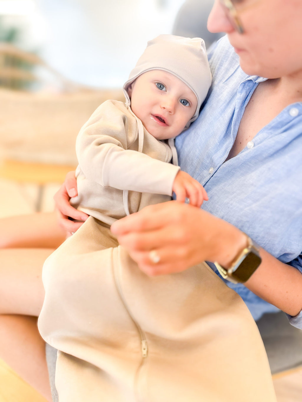 Kapalo ja unipussi 1,0 TOG, beige, 6-24 kk, kuva 5