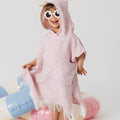 Bambuinen kylpyponcho lapselle, roosa