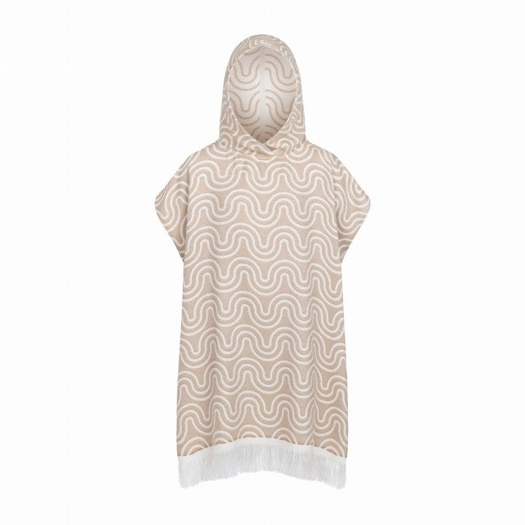 Bambuinen kylpyponcho lapselle, hiekka, kuva 6