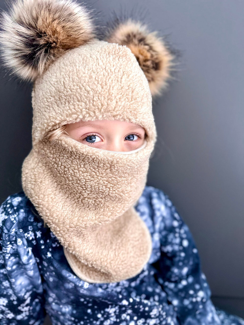 Merinovillavuorattu talvikypärämyssy, beige, kuva 3