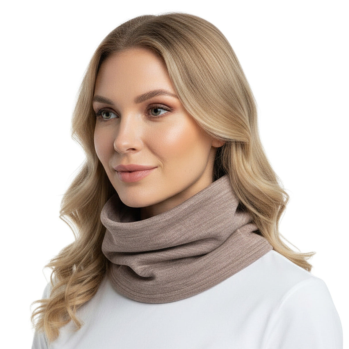 Merinovillainen kaulaputki, beige