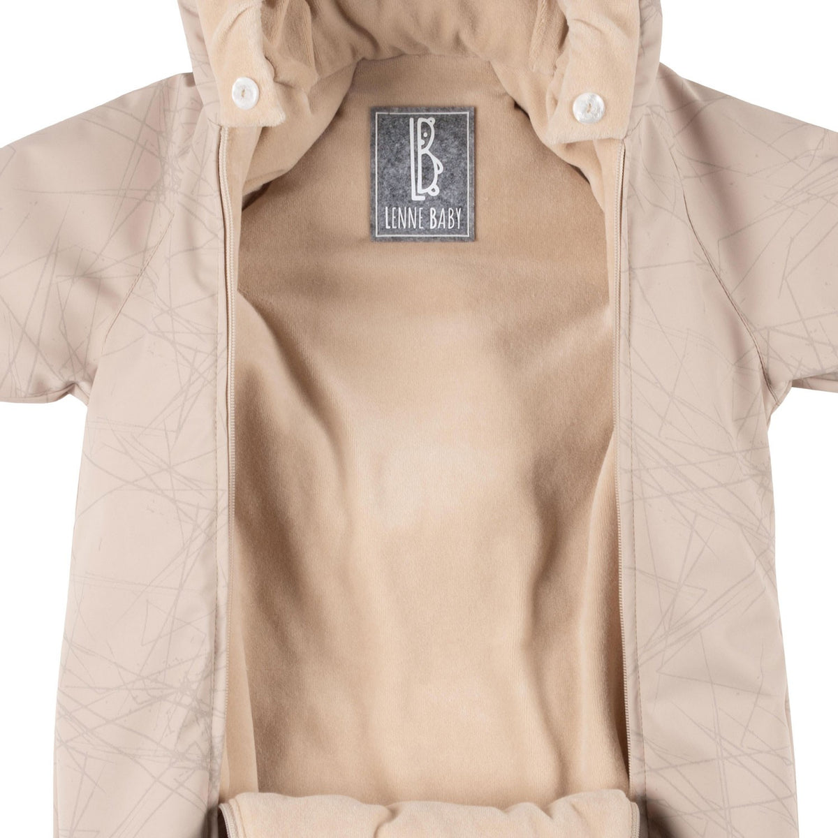 Heijastava merinovillavuorattu vaunupussihaalari, beige, kuva 4