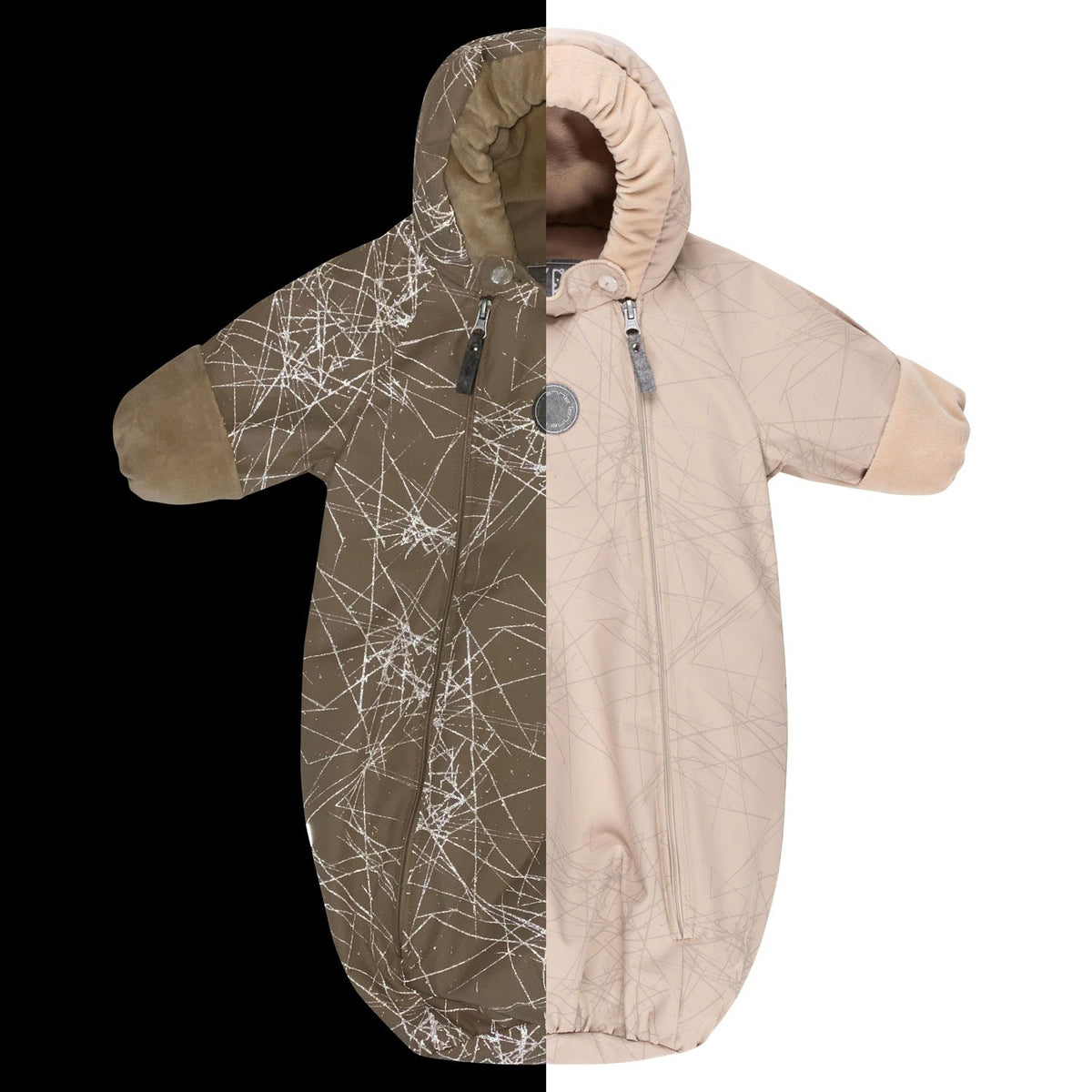 Heijastava merinovillavuorattu vaunupussihaalari, beige, kuva 6