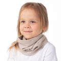 Yksikerroksinen merinovillakaulaputki lapselle, beige