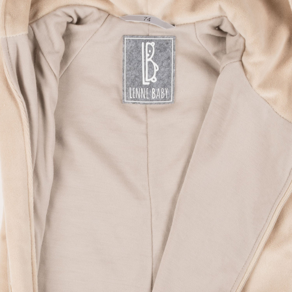 Samettihaalari vauvalle merinovillavuorella Lenne, beige, kuva 2