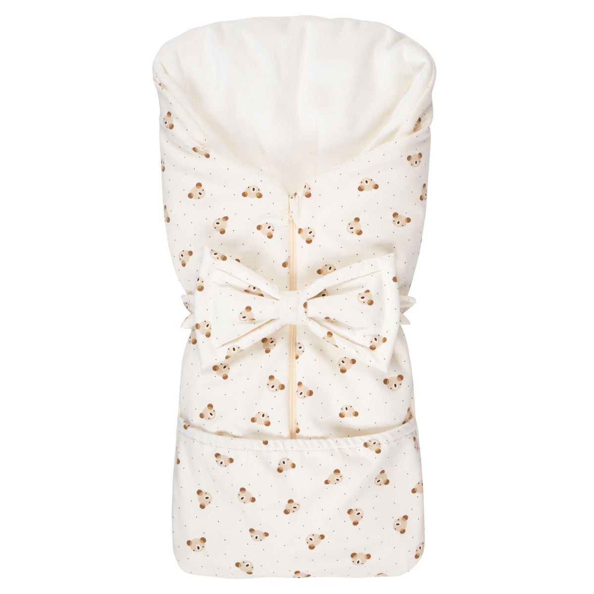 Vauvan unipussi ja peitto rusetilla, beige ja valkoinen, 0-6 kk, kuva 2