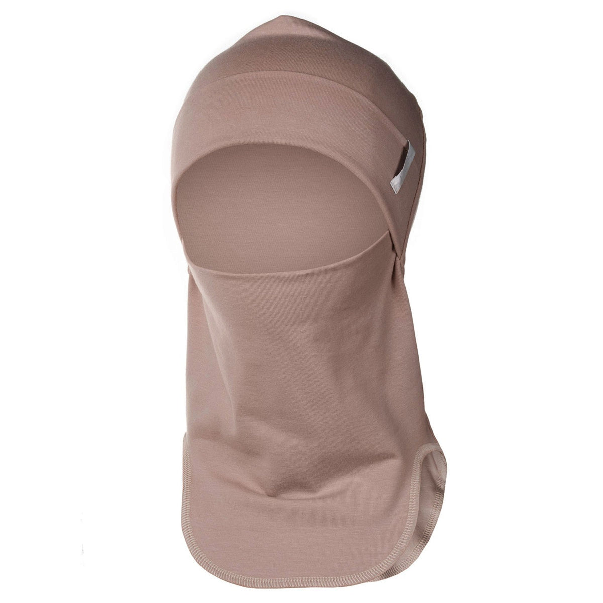 Kaksikerroksinen puuvillainen kypärämyssy, ruskea ja beige, kuva 2