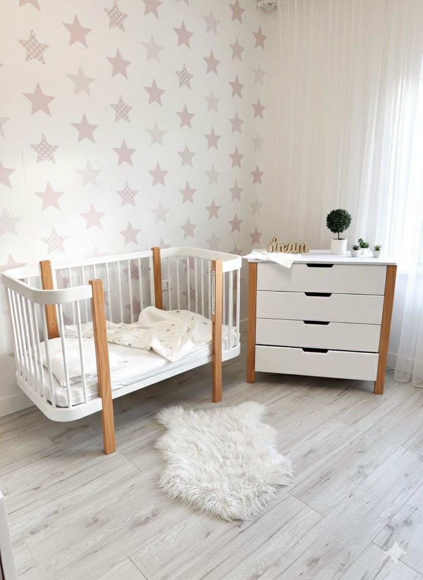 Changing Dresser ELIN - Natural/White