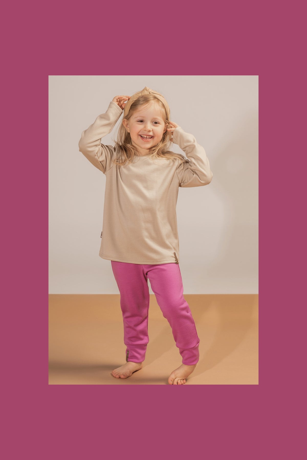 Merinovillapaita lapselle, beige, kuva 2
