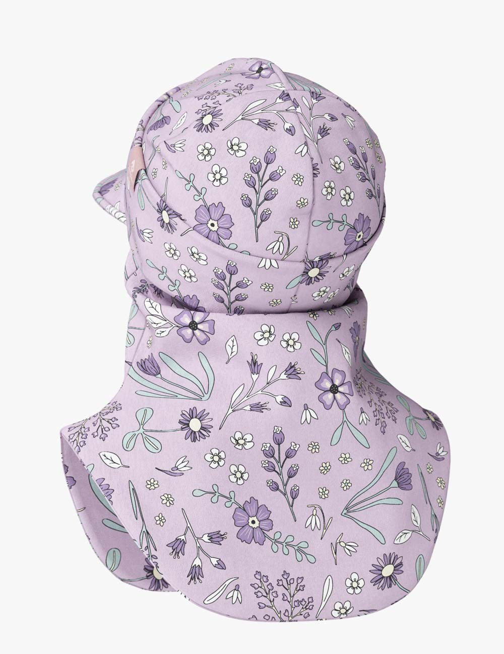 Lippamallinen kypärämyssy lapselle BENT, kukkakuosi, kuva 2